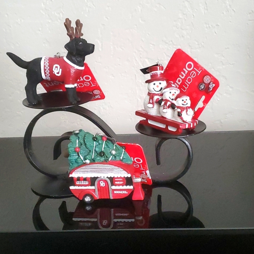 FOCO  8PC Team Ornaments (OU)Sooners